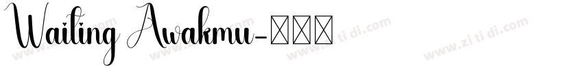 Waiting Awakmu字体转换